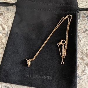 Allsaints womens ram skull Necklace